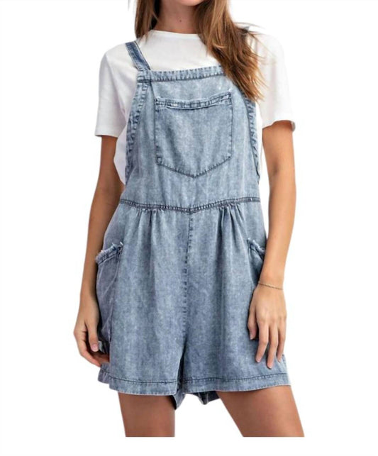 Ee:Some - Acid Washed Denim Romper