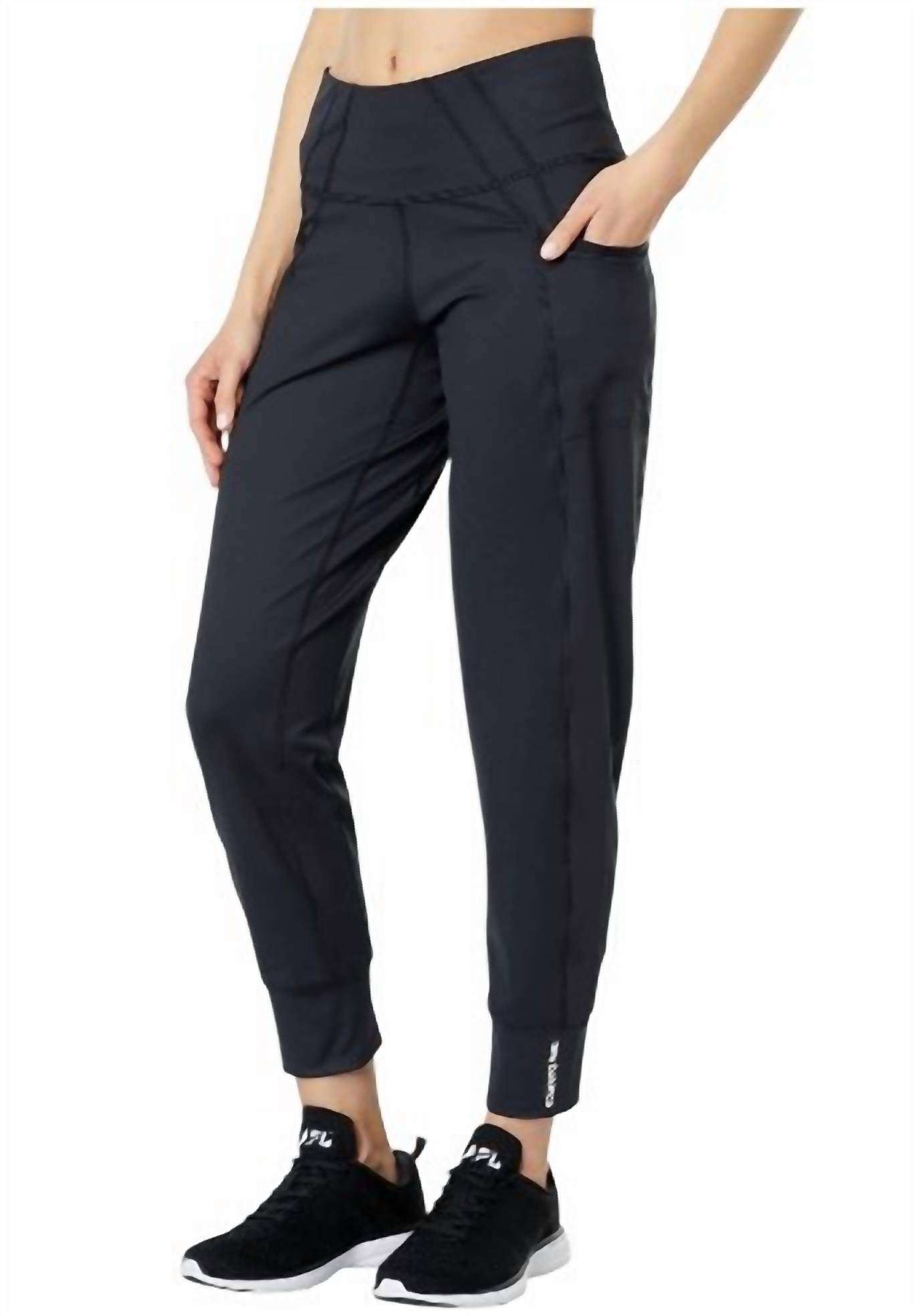 New Balance Shape Shield Jogger Pants in black - women's pants