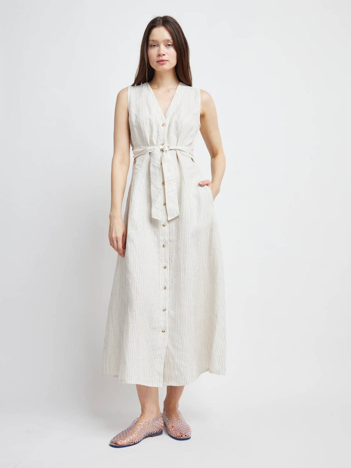 Self Contrast - Heidi Wrap Tie Dress
