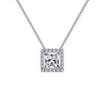 Lafonn - Women's Princess-cut Halo Necklace
