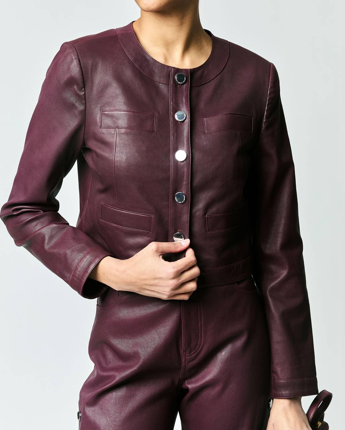 Derek Lam 10 Crosby - Penny Stretch Leather Jacket