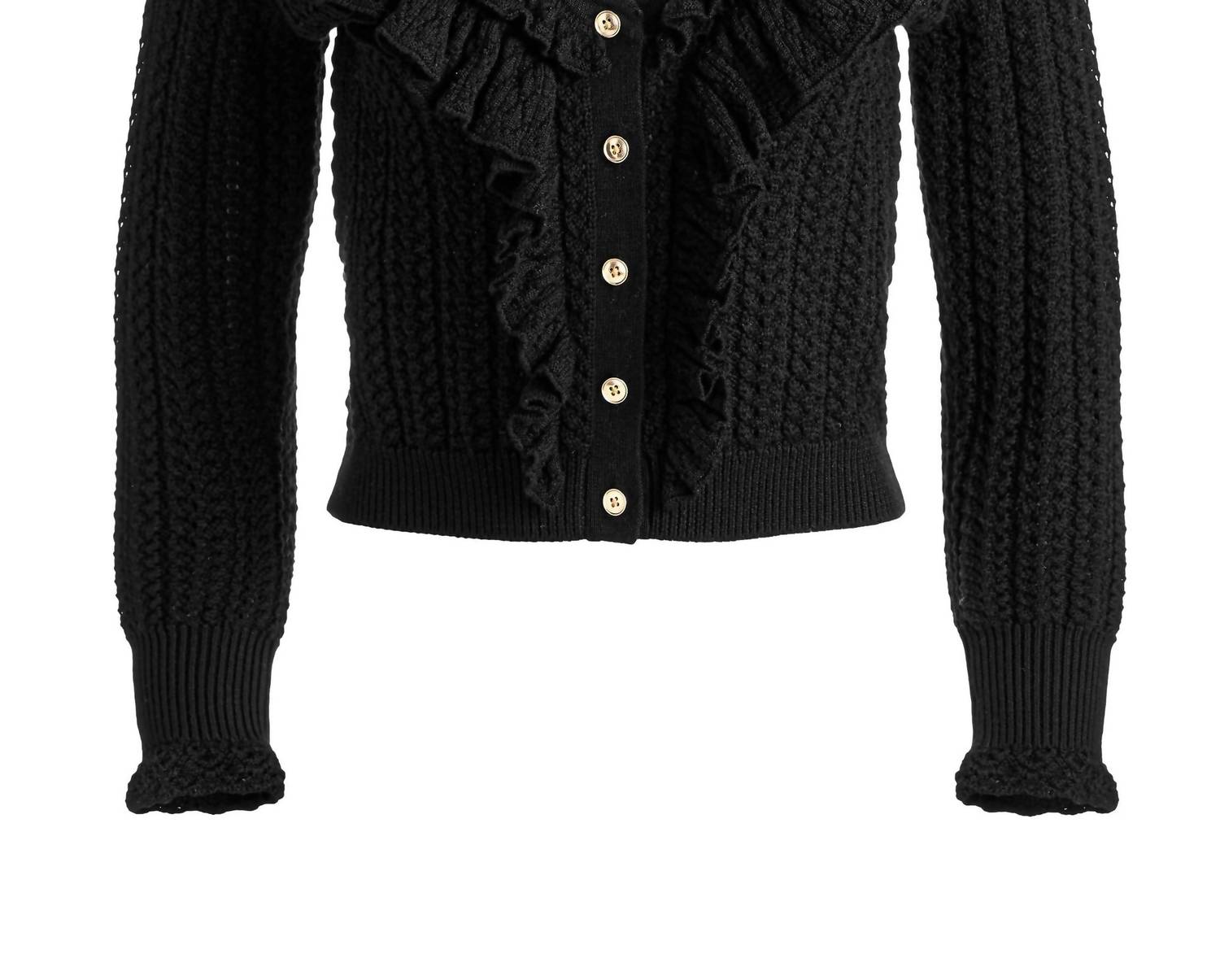 Alice + Olivia - Women's Eileen Ruffle Cardigan