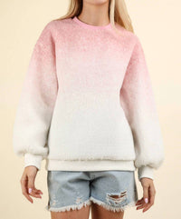 Very J - Ombre Sherpa Pullover
