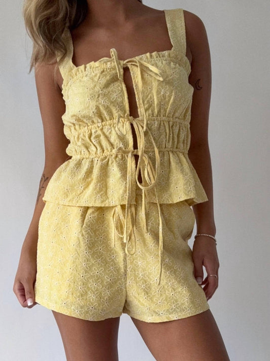 Le Lis - The Sunny Side Tie Tank Top