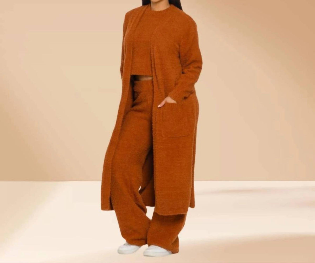 Celystrends - 3-piece Teddy Cozy Lounge Set