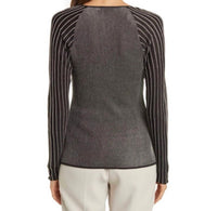 Reiss - Esta Metallic Rib Knit Top