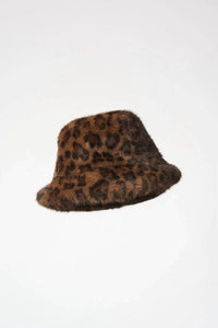 Joseph Ribkoff - Leopard Print Faux Fur Bucket Hat