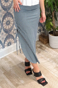 Lusana - Ruched Midi Skirt