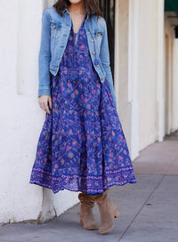 Blue Boheme - Kayla Printed Midi Dress