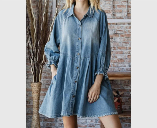 Veveret - Overfit Button Down Shirt Dress