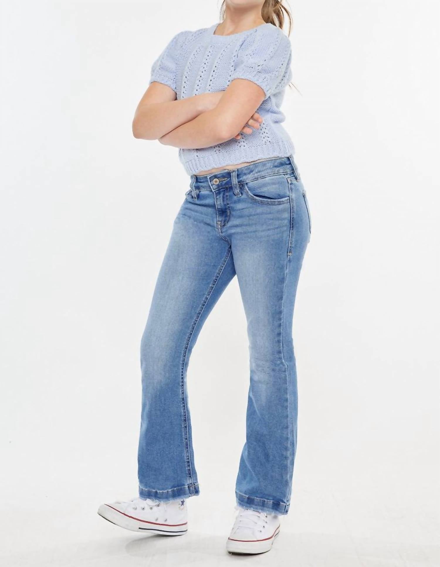 Kancan - Aster Mid Rise Flare Jeans