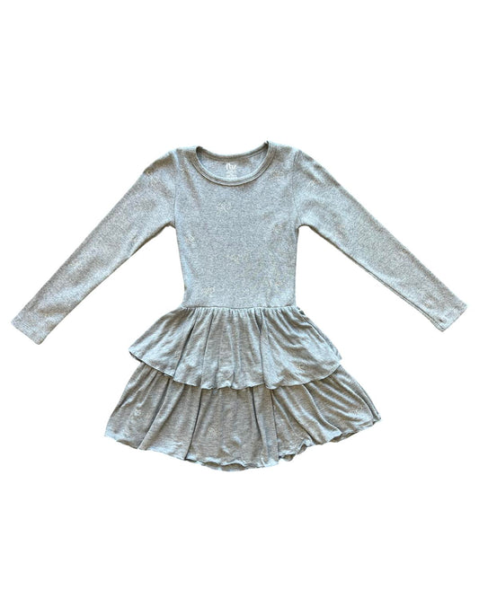 Flowers By Zoe - Girl's Allover Crystal Bows Ruffle Dress