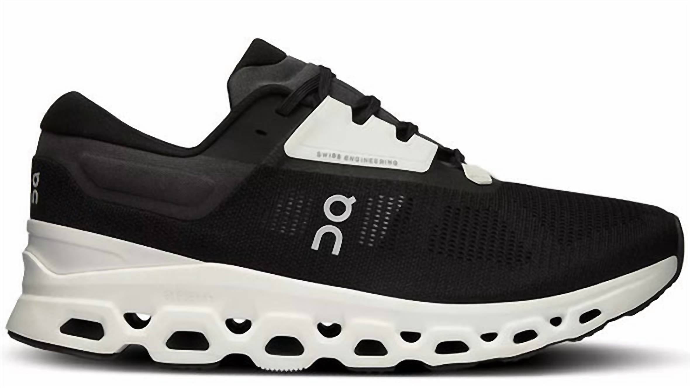 On Women's Cloudstratus 3 Shoe in black - women's sneaker