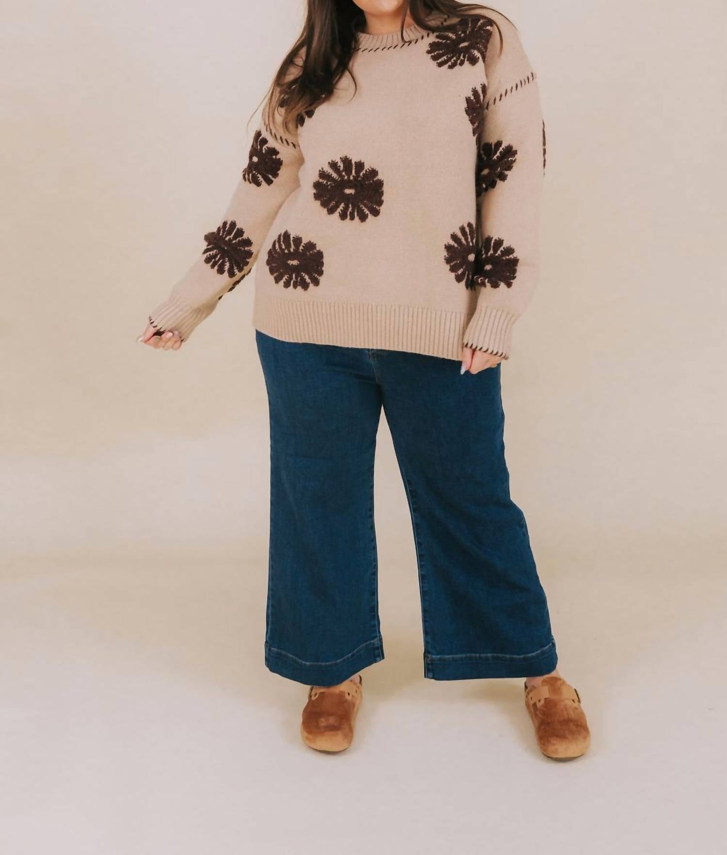 And The Why - Wildflower Knit Sweater - Plus