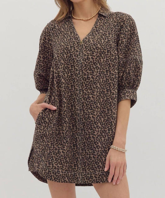 Entro - Cheetah Chic Mini Dress
