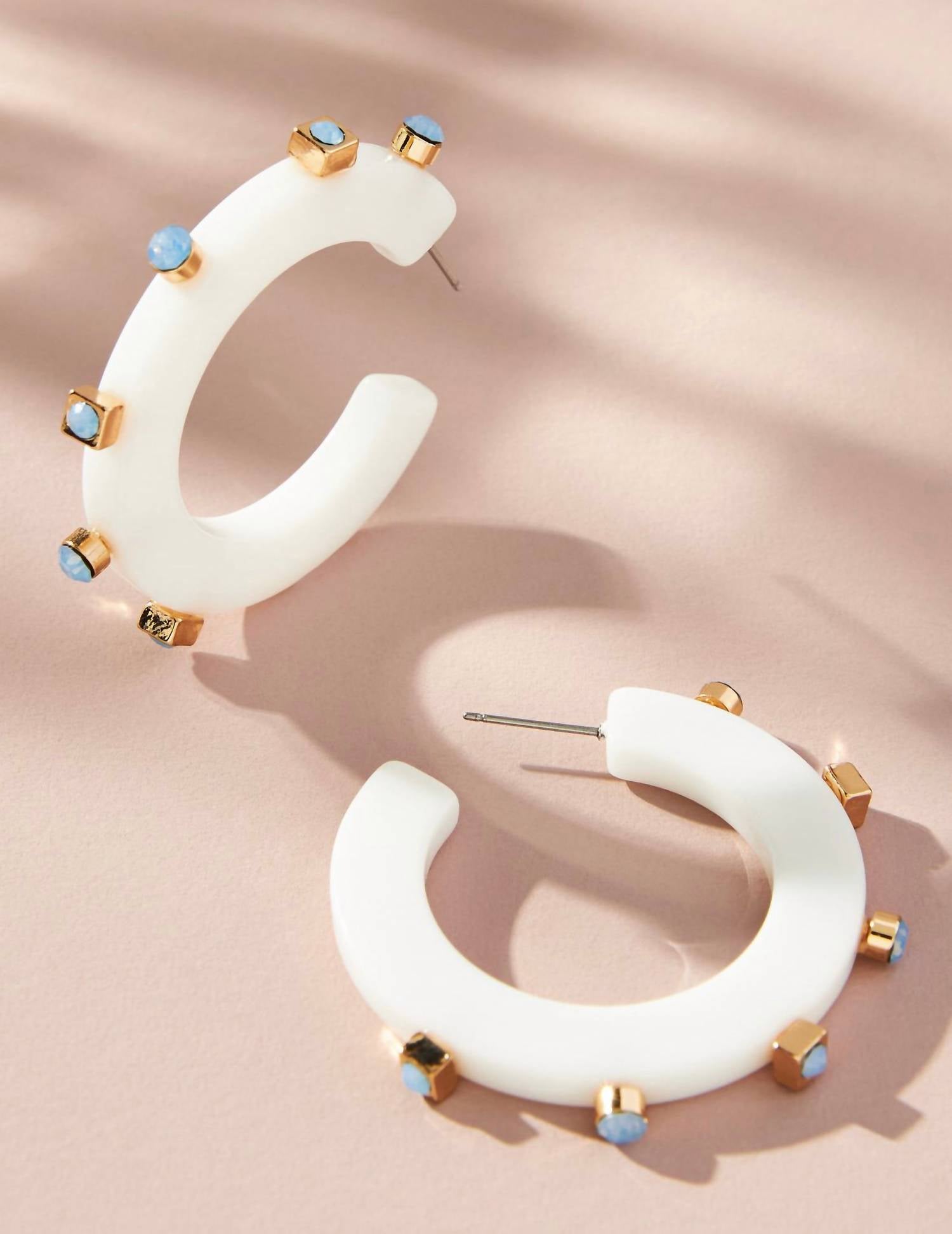 Smith & Co - Women's Large City Girl Jewel Hoop Earrings