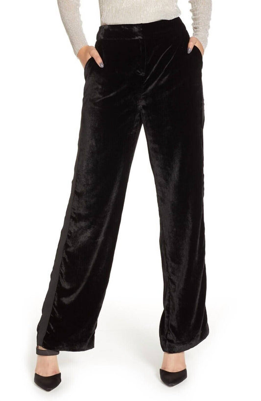 Chelsea28 - Velvet High Rise Wide Leg Trousers