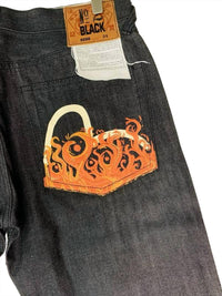 Evisu - Men Selvedge Baggy Jeans With Seagull Logo
