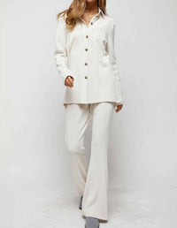 Davi & Dani - Solid Wide Leg Pants