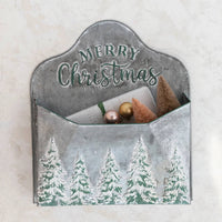 Creative Co-Op - 'Merry Christmas Embossed Metal Mailbox