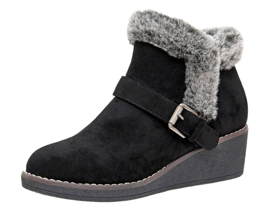 Cushionaire - Women's Rhodes Faux Suede Winter Booties