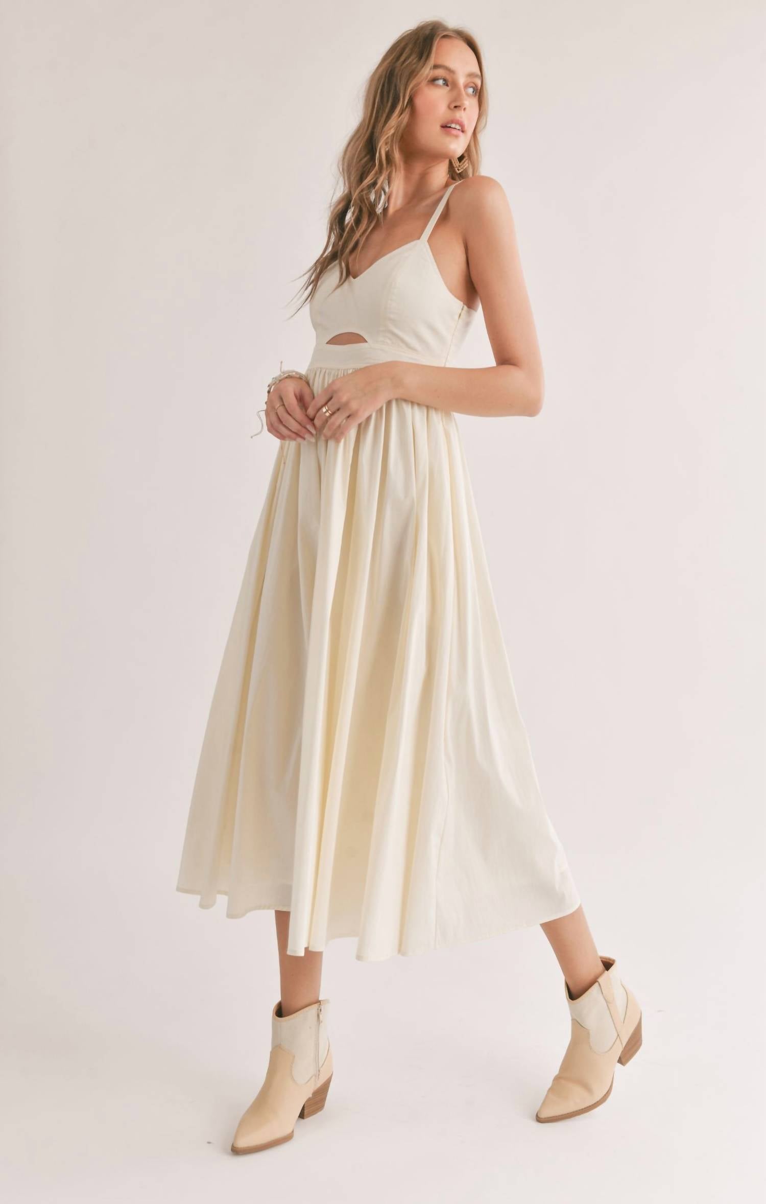 Sadie & Sage - Shades On Front Cutout Midi Dress
