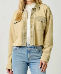 Mystree - Washed Terry Cropped Jacket