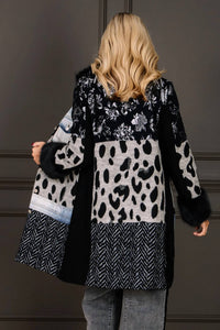 Adore Women's Mix Media Jacket in black gray 1 - women's jacket - view 4