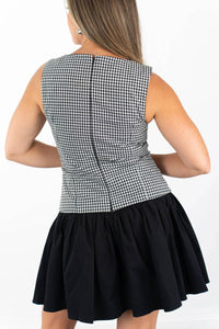 Olivaceous - Angie Gingham Mini Dress