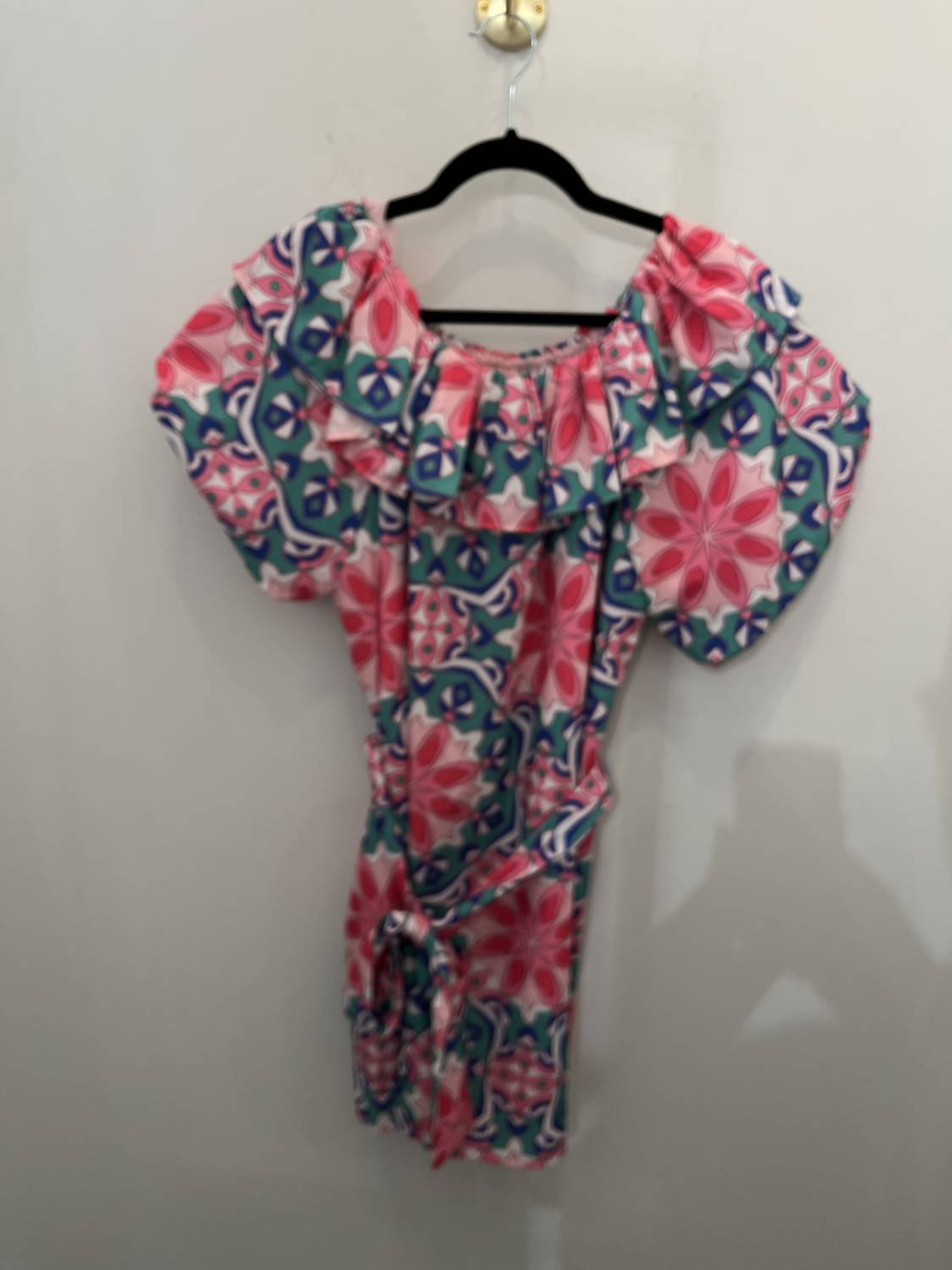 Jade - kaleidoscope ruffle dress