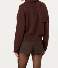 Astr - Jackeline Asymmetrical Scarf Cardigan