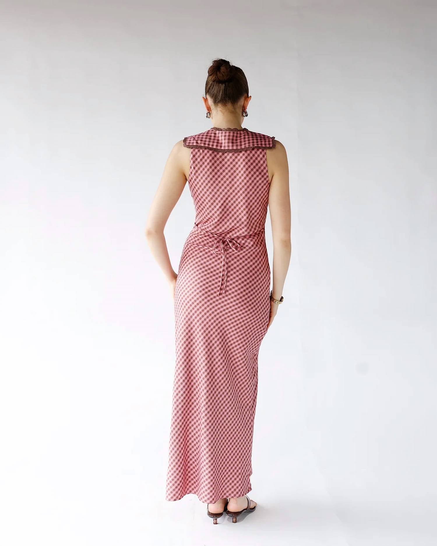 Pretty Garbage - Gingham Maxi Dress