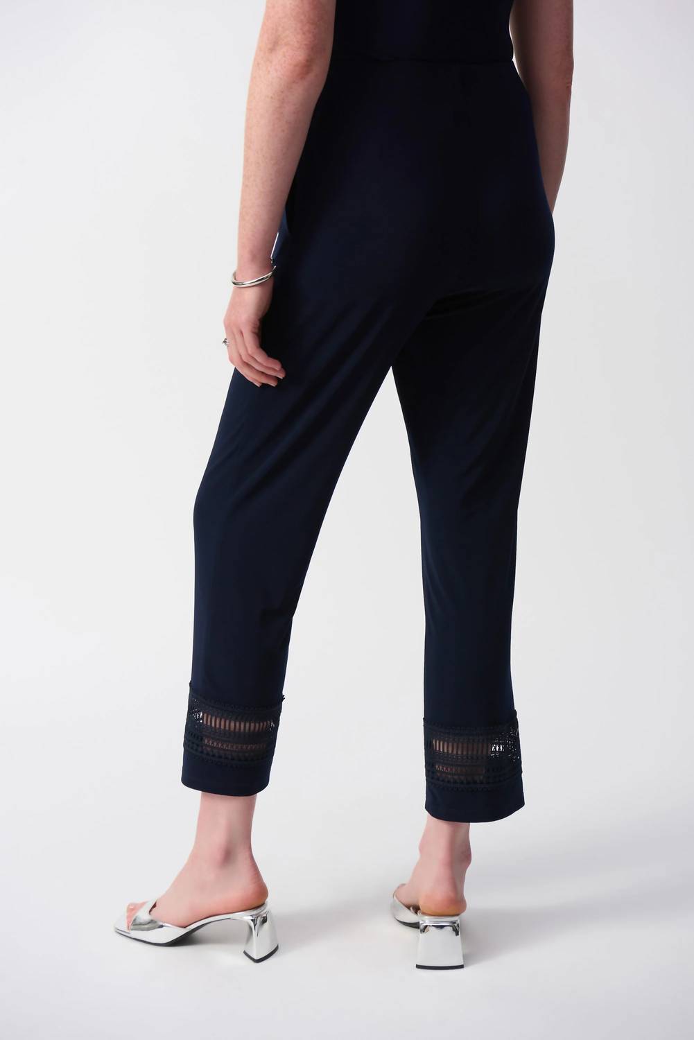 Joseph Ribkoff - Lace Trim Cropped Pants