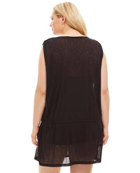 Always For Me - Plus Size Drawstring Tank Cover Up Dress