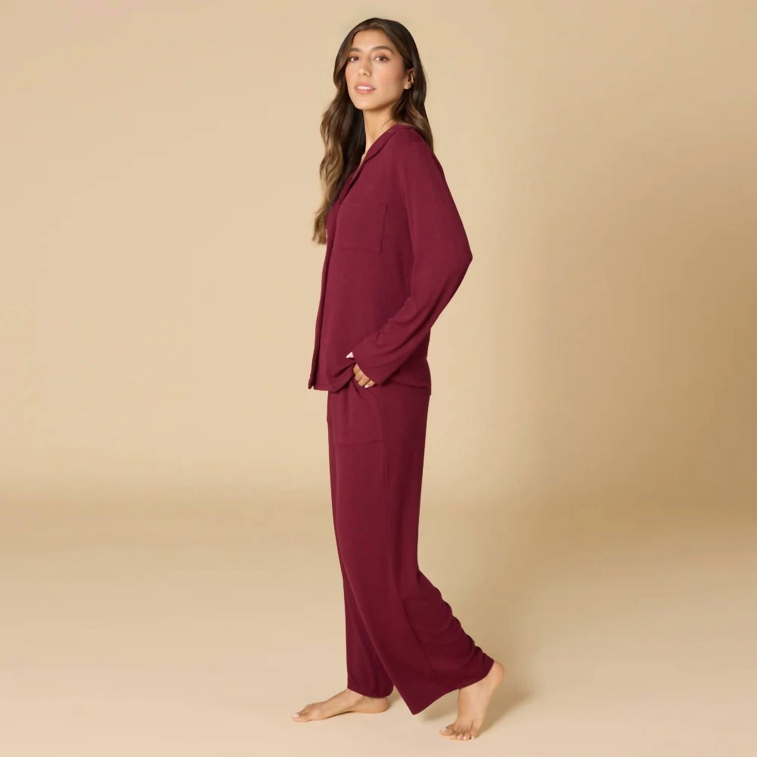 Softies - Aria- Slim Notch Collar Pajama Set
