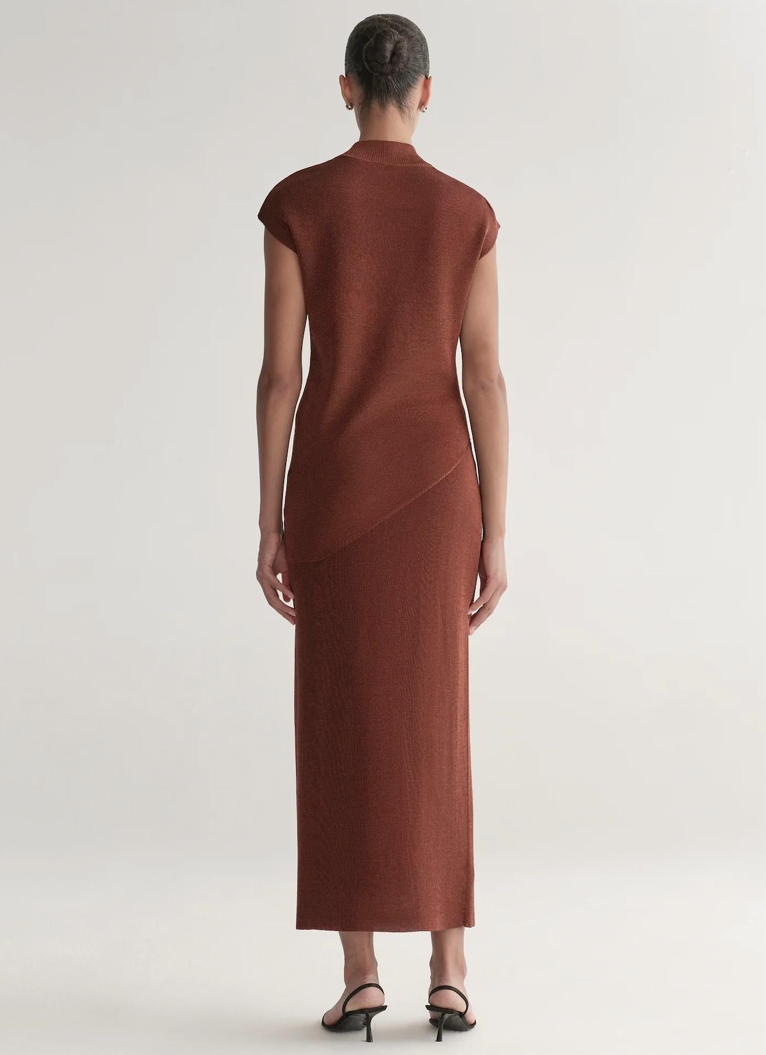 A.L.C. - Edith Metallic Knit Asymmetric Top