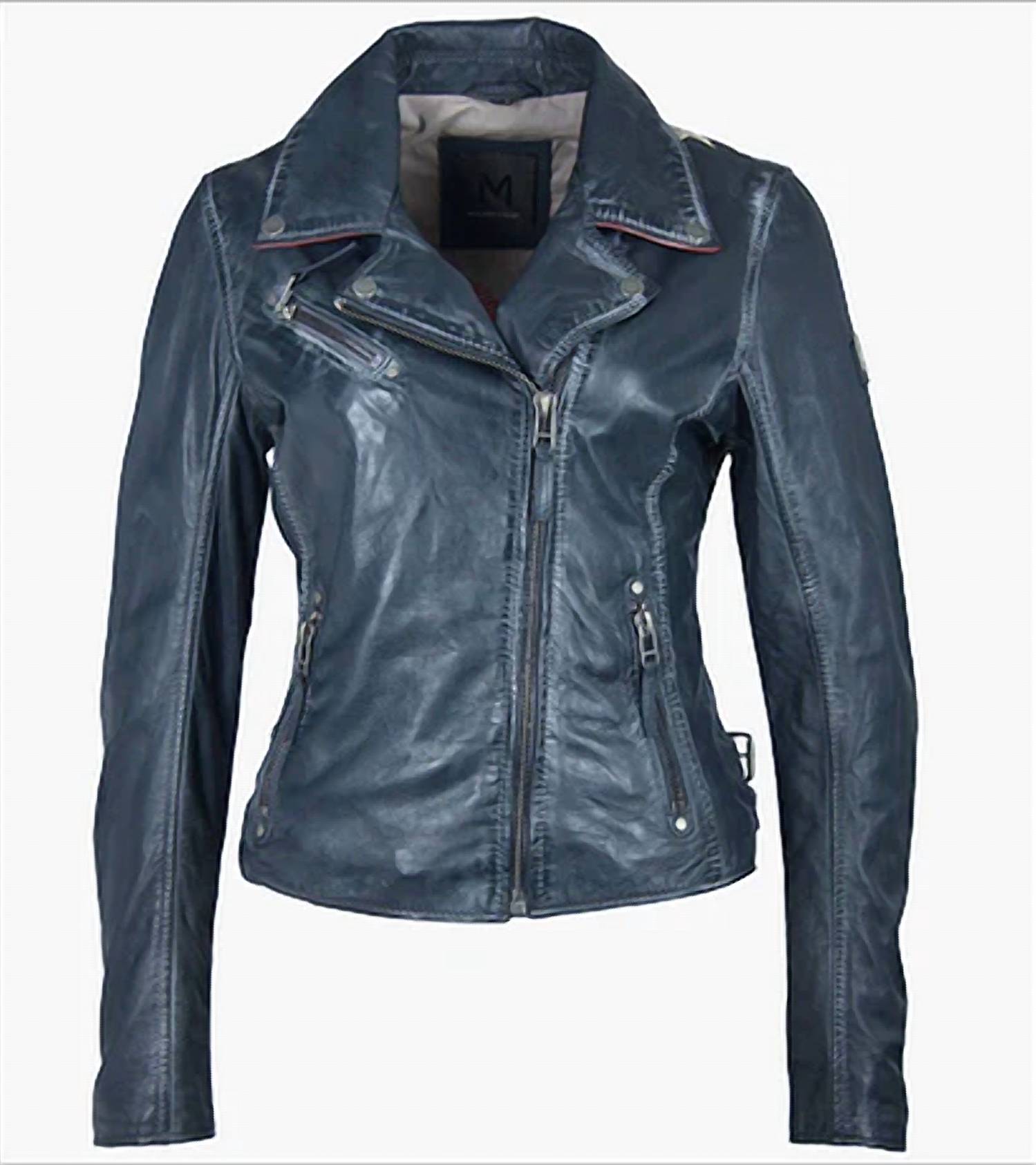 Mauritius - Women's Star Spangled Leather Jacket