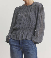 Velvet By Graham & Spencer - Blen Printed Pintuck Top