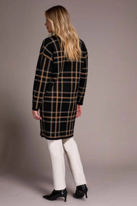 Tribal - Double Knit Plaid Coatigan