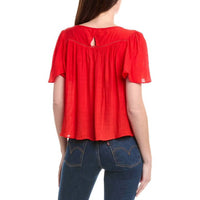Nanette Lepore - Ladder Stitch Trim Shirred Top