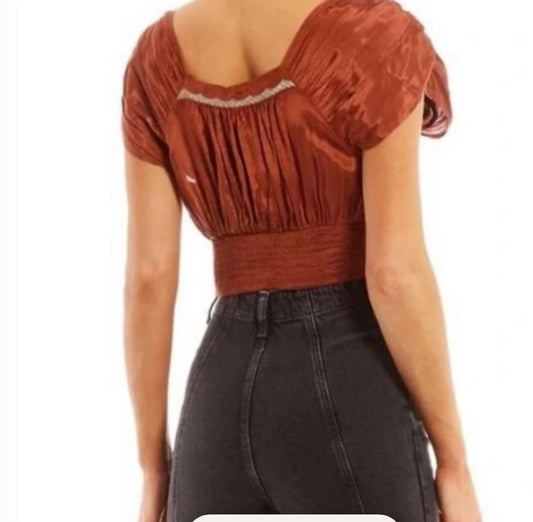 Free People - SAHARA EMBROIDERED CROP TOP