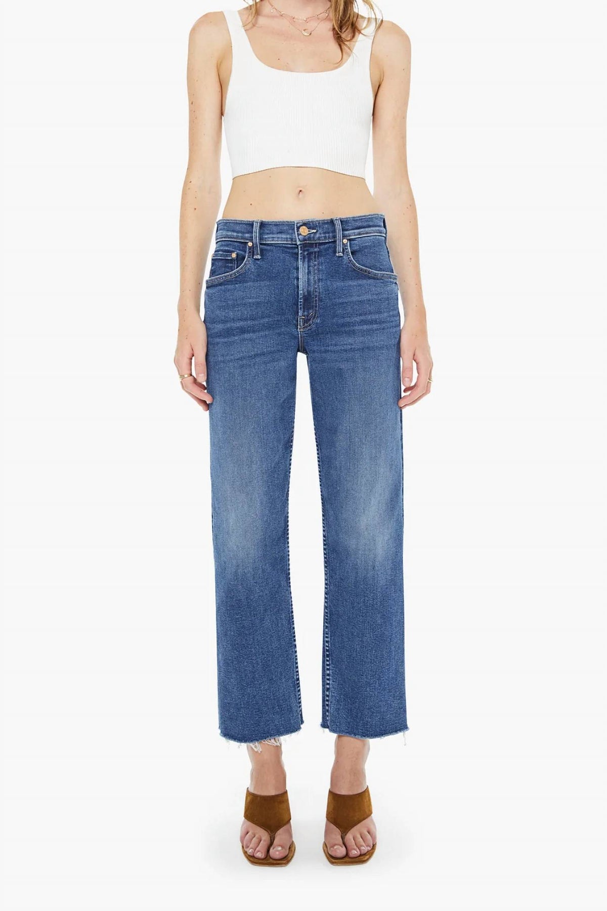 Mother - Newbie Ankle Fray Jean