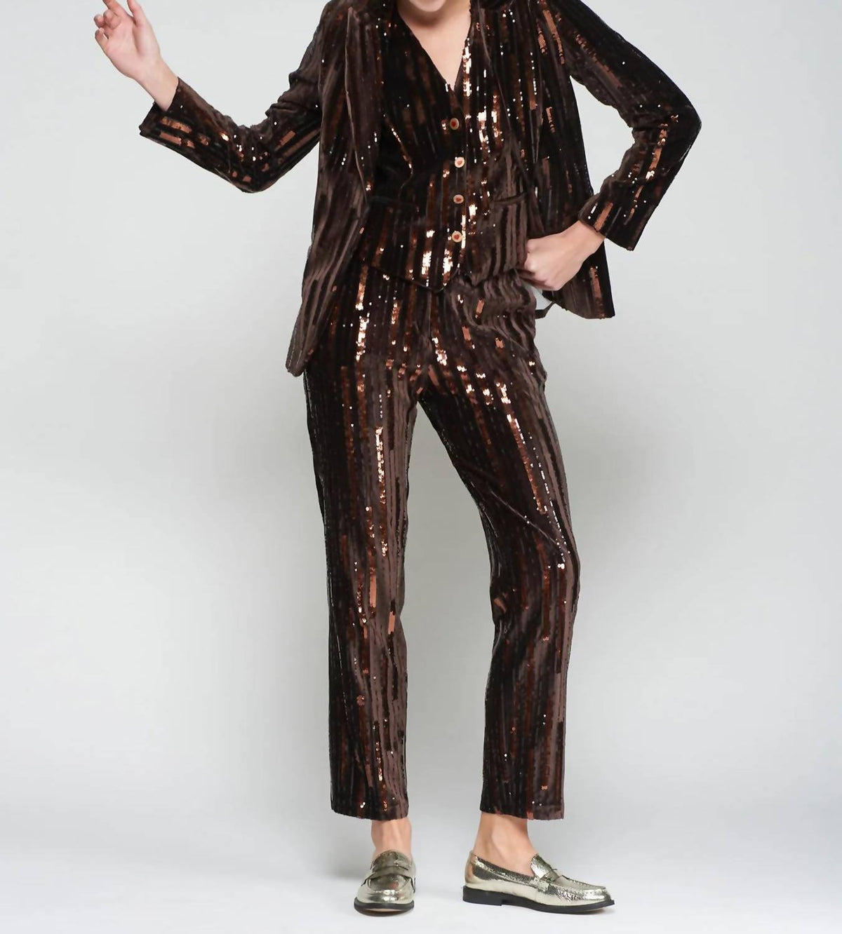 Vilagallo - Tiffany Velvet Sparkler Trouser