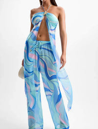 Cin Cin - Coral Lobster Drape Top