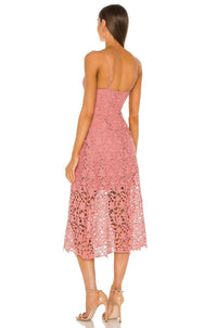 Astr - Lace A-line Midi Dress