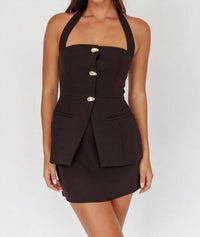 One & Only - Halter Top And Skirt Set