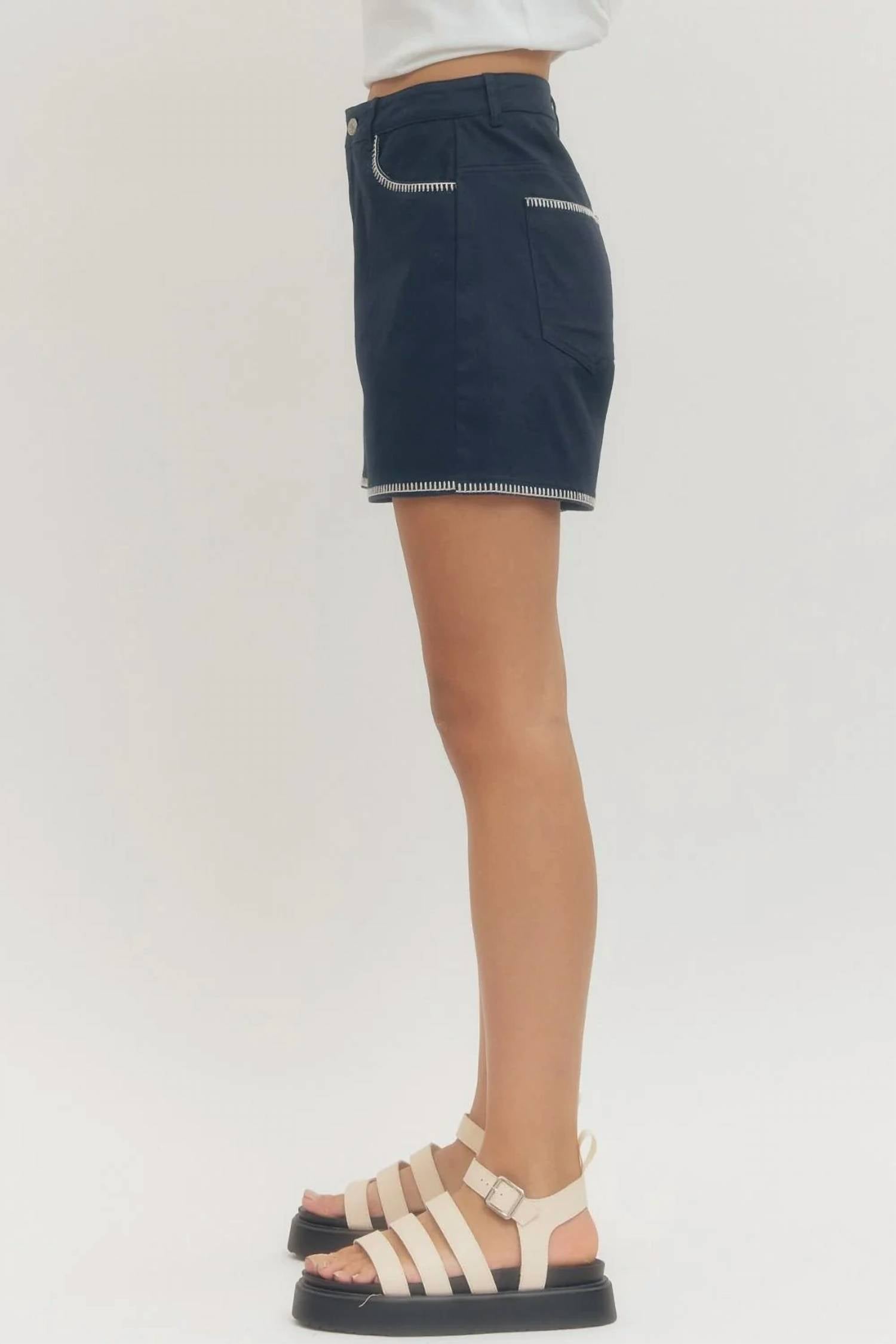 Entro - Contrast Stitch Shorts