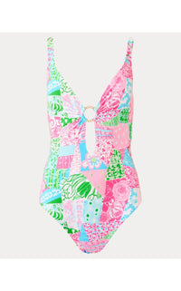 Lilly Pulitzer Ester One Piece Swimsuit in multi crazy quilt - women's swimwear - view 5