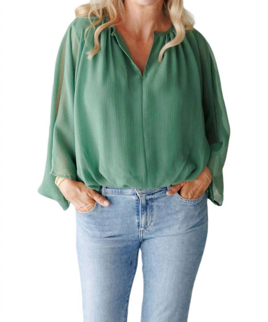 Current Air - Dolman Sleeve Split Neck Top