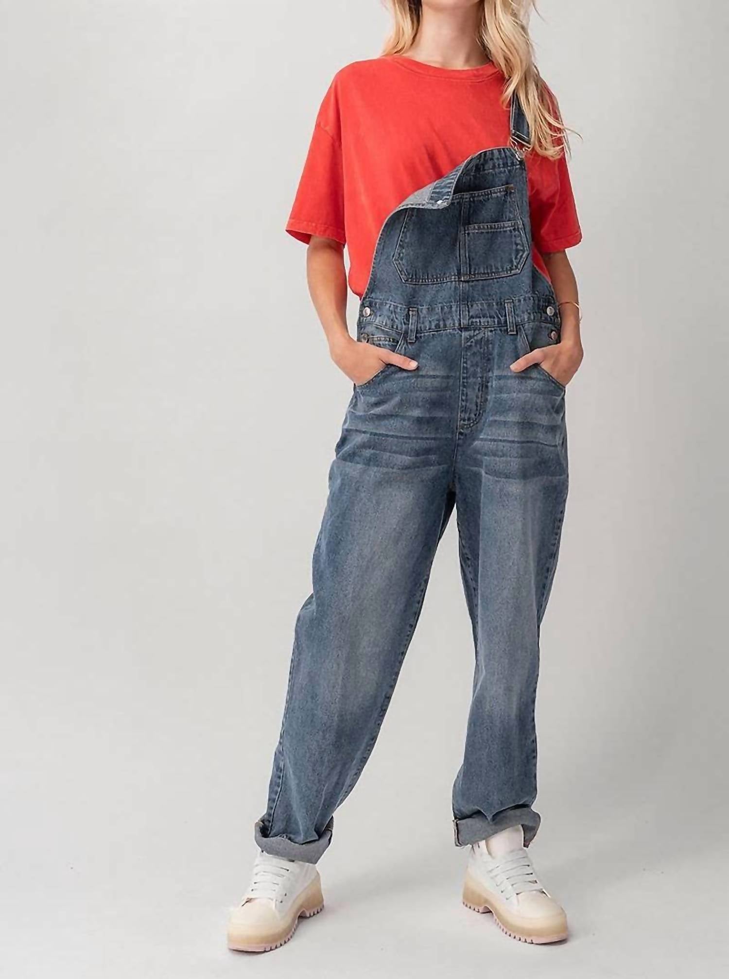 Urban Daizy - Relaxed Fit Denim Overalls